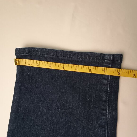 NYDJ Pull-On Jeans Size 12 High Rise Straight Leg Dark Wash - Picture 9 of 9
